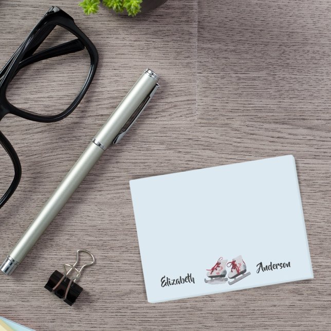 Post-it® Patins à glace patinage artistique bleu clair (Créateur téléchargé)