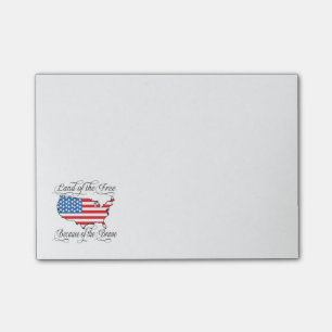 Post-it® Pays des Libres à cause du courageux patriotique