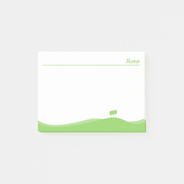 Post-it® Paysage vert (Devant)