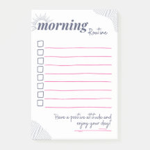 Peaceful Morning Routine Checklist Art