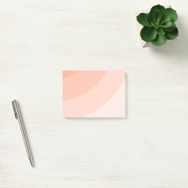 Post-it® Peach Circular Swils ombre (Bureau)