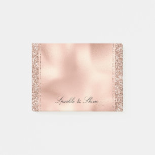 Post-it® Peach Rose Gold Parties scintillant Luxe    