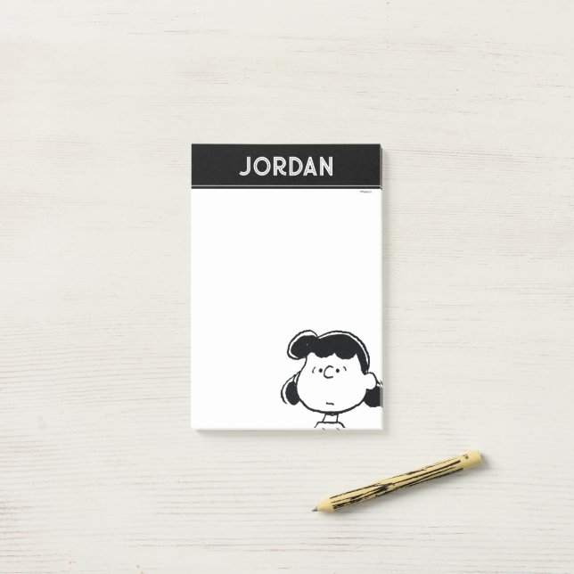 Post-it® Peanuts | Les Visages de Lucy (Sur un bureau)