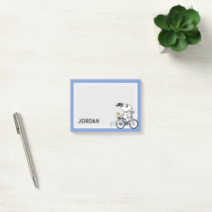 Post-it® Peanuts   Snoopy & Woodstock Bicyclette