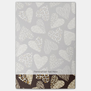 Post-it® Peau d'animal avec des coeurs