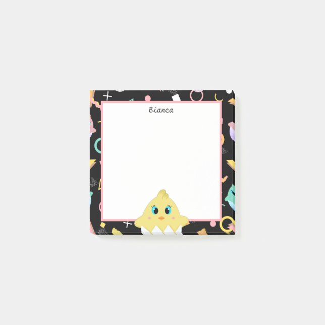 Post-it® Peekaboo Black Baby Chick (Devant)