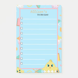 Post-it® Peekaboo Blue Baby Chick Notes