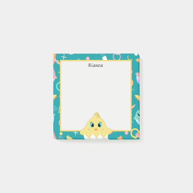 Post-it® Peekaboo Green Baby Chick (Devant)