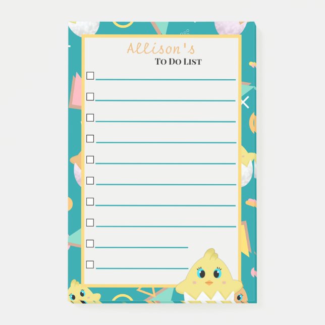 Post-it® Peekaboo Green Baby Chick Notes (Devant)