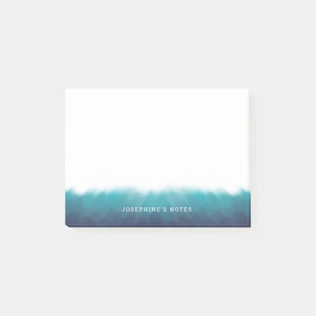 Post-it® Peint Ocean Waves Blue Aquarelle personnalisée (Devant)