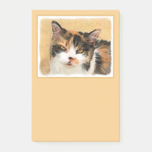 Post-it® Peinture de chat Calico - Cute Original Cat Art