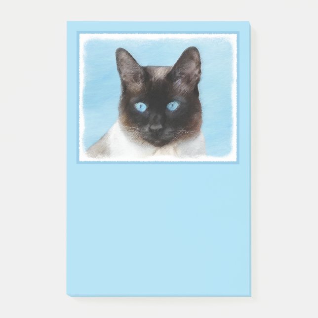 Post-it® Peinture de chats de Siamese - Cute Original Cat A (Devant)