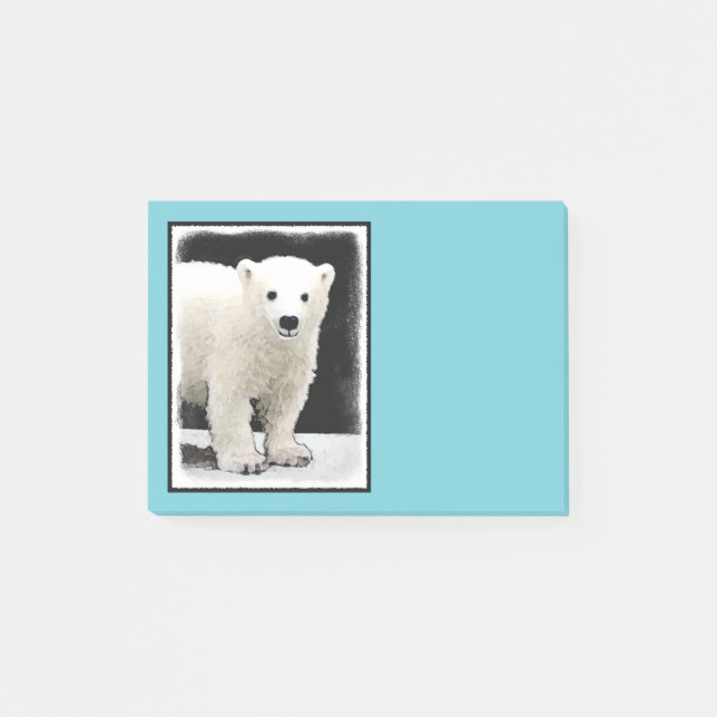 Post-it® Peinture de l'ours polaire - Art original de la fa (Devant)