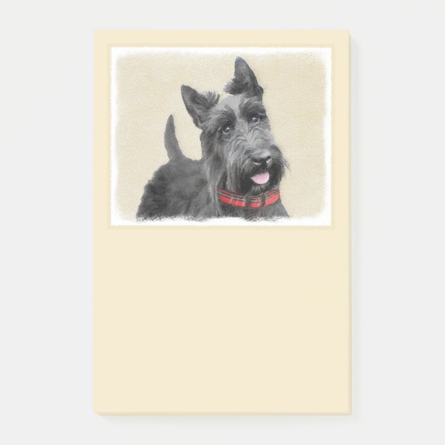 Post-it® Peinture écossaise Terrier - Cute Original Chien A (Devant)