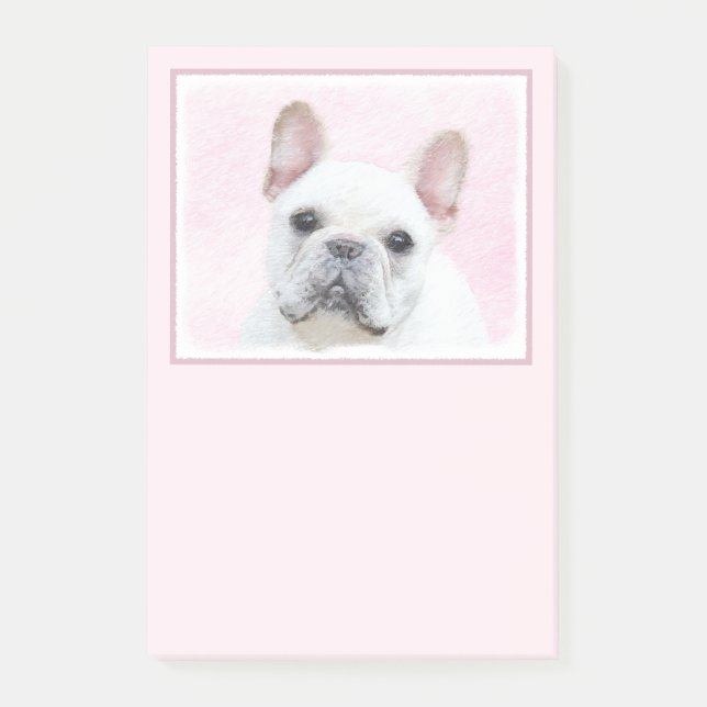 Post-it® Peinture française de Bulldog (Crème/Blanc) - Art  (Devant)