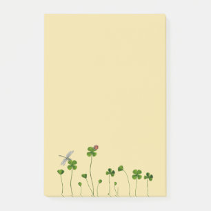 Post-it® Pelouse à quatre feuilles de trèfle, coccinelle et