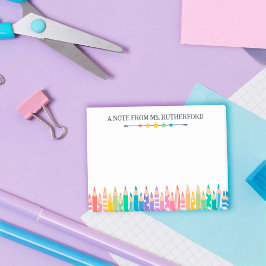 Post-it® Pencils colorés amusants Note de l'enseignant de l