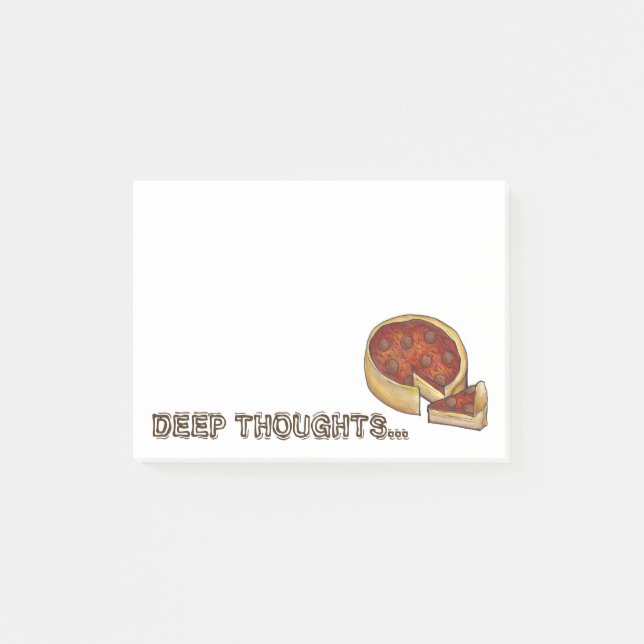 Post-it® Pensées profondes (Plat) ChicagoPepperoni Pizza Pi (Devant)
