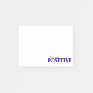 Post-it® Pensez positif billet bleu qu'il note
