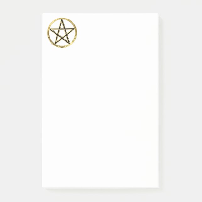 Post-it® Pentagramme doré (Devant)