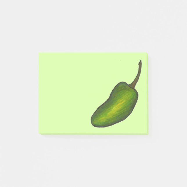 Post-it® Peppers Poivrons de Poivre Chaud Vert Jalapeño (Devant)