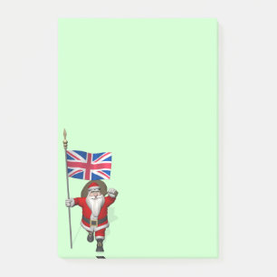Post-it® Père Noël Avec Drapeau Union Du Royaume-Uni