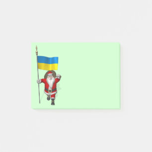 Post-it® Père Noël Avec L'Enseigne De L'Ukraine