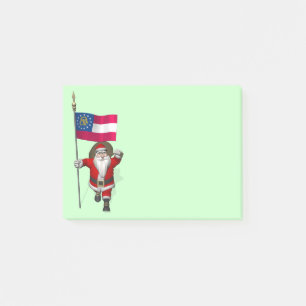 Post-it® Père Noël Avec L'Ensigne De Géorgie