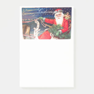 Post-it® père Noël en traîneau Thunder_Cove vintage