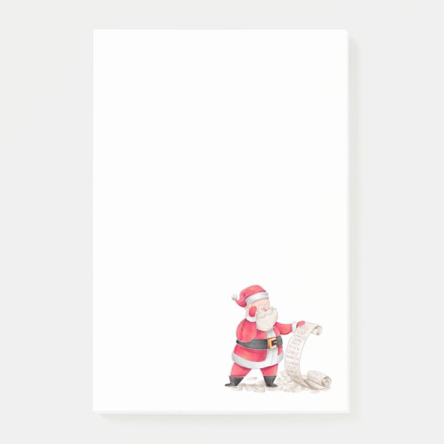 Post-it® Père Noël vérifie sa liste de Nice (Devant)