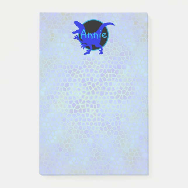 Post-it® Personalized Blue Dinosaur  (Devant)