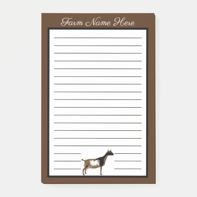 Post-it® Personalized Nigerian Dwarf Dairy Goat (Devant)