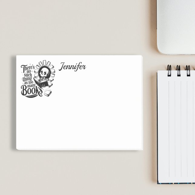 Post-it® Personalized No Such Thing As Too Many Books (No such thing as too many books post it notes)