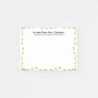 Post-it® Personalized Teacher Appreciation Floral spring