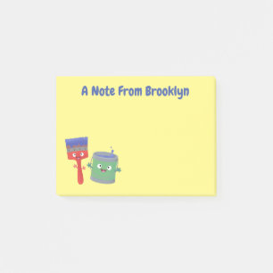 Post-it® Personnages de peinture et de pinceau mignons