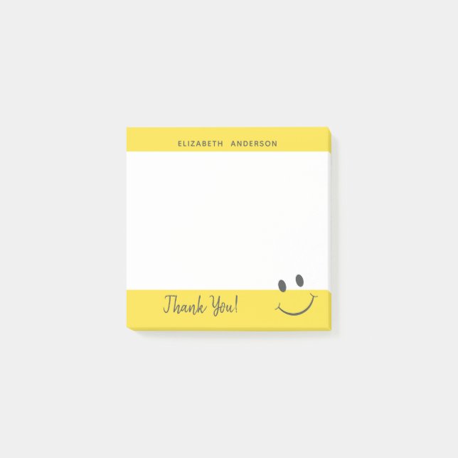 Post-it® Personnalisation de l'Merci souriant du visage joy (Devant)