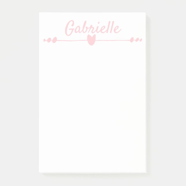 Post-it® PERSONNALISÉ 4" x 6" nom Post-It Notes (Devant)