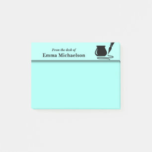 Post-it® Personnalisé depuis le bureau de bureau, aqua