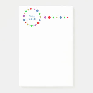 Post-it® Personnalisé Elegant Fun Cercles colorés Notes pou