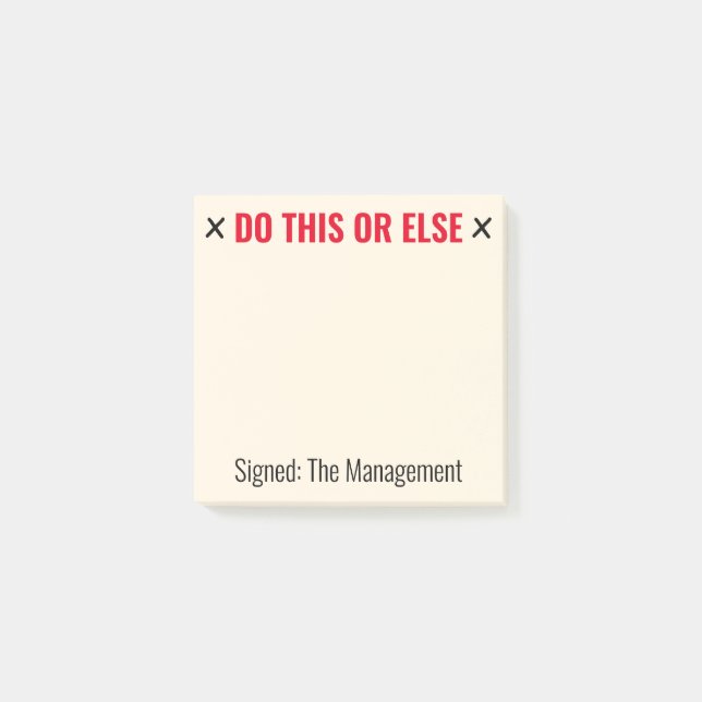 Post-it® Personnalisé Faire ça ou autre drôle (Devant)
