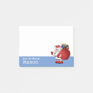 Post-it® Personnalisé Funny Père Noël avec cadeaux