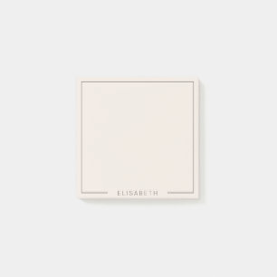 Post-it® Personnalisé moderne minimaliste rose clair encadr