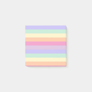 Post-it® Personnalisé rayé jaune orange bleu vert violet