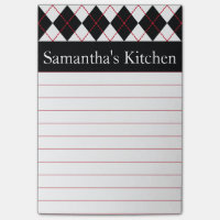 Personnalisé Red Kitchen Post It Notes Cadeau
