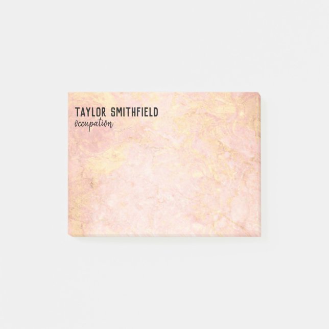 Post-it® Personnalisé Rose Gold (Devant)