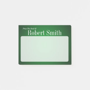 Post-it® Personnalisé tendance vert et noir gris
