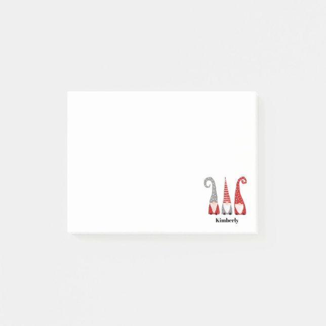 Post-it® Personnalisé Trois Gnomes Suédois Noël (Devant)