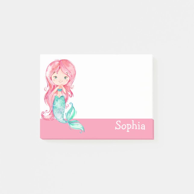 Post-it® Personnalisée par la mignonne fille de sirènes (Devant)