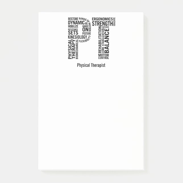 Post-it® Personnalisez le physiothérapeute nommé pinte (Devant)