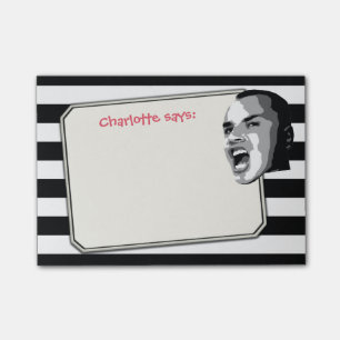 Post-it® Personne criant sur les rayures noires sur toute